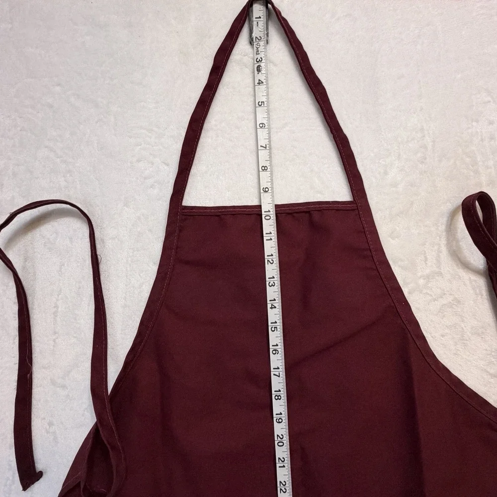 Omaha Steaks Bib Apron One Size Adult Bar Kitchen Barbecue Grill BBQ Maroon USA